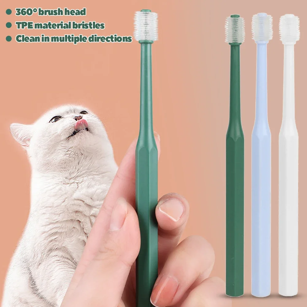 Cat Toothpaste Super Soft Nylon Bristles Toothbrush For Oral Cleaning, Acne Care