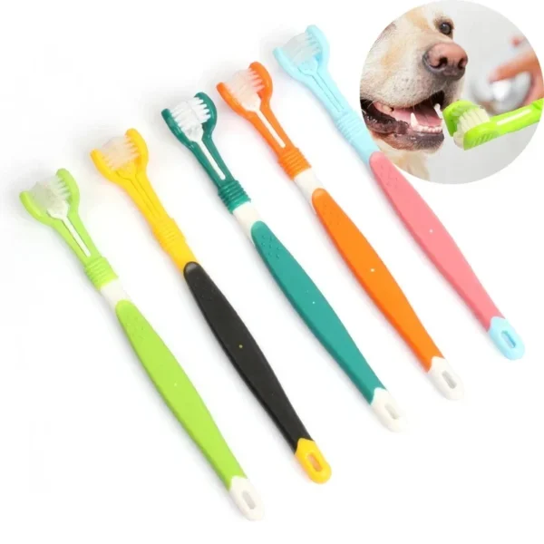 Cat Toothpaste - Portable 3-Sided Toothbrush