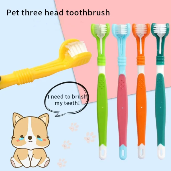 Cat Toothpaste: Three-Sided Pet Brush - Image 2