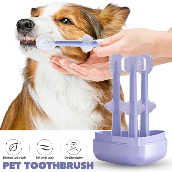 Cat Toothpaste: Silicone Pet Toothbrush Set for Cleaning. - Image 2