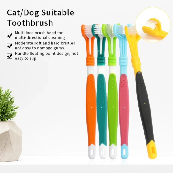 Cat Toothpaste: Three-Sided Pet Brush - Image 3