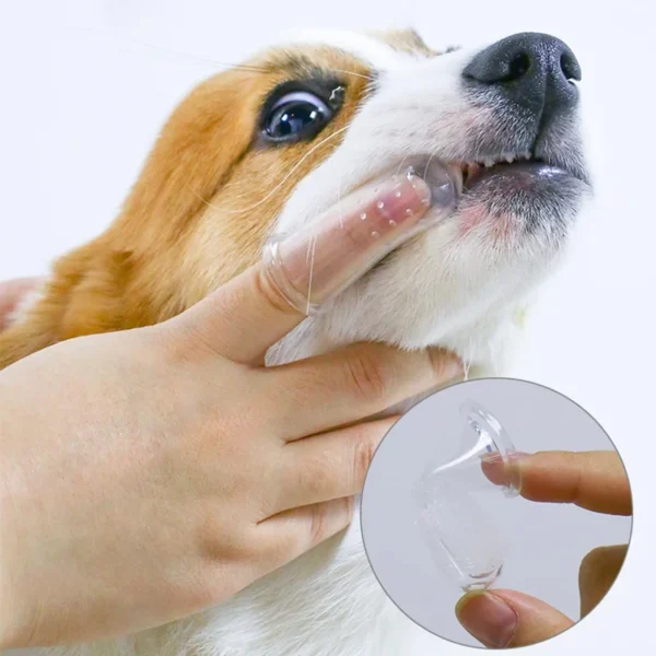 Cat Toothpaste: Ultra Soft Silicone Finger Toothbrush for Dogs and Cats