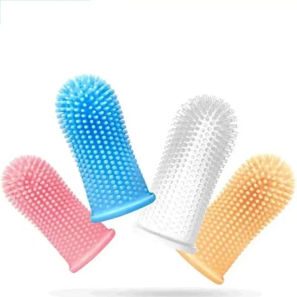 Cat Toothpaste Finger Cots: Clear Silicone Brushes for Pet Oral Cleaning - Image 5