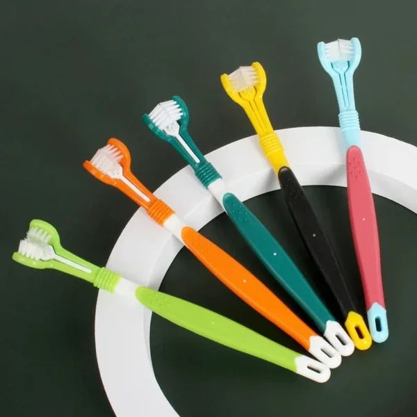 Cat Toothpaste - Portable 3-Sided Toothbrush - Image 2